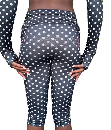 kiss polka dot flip over capris
