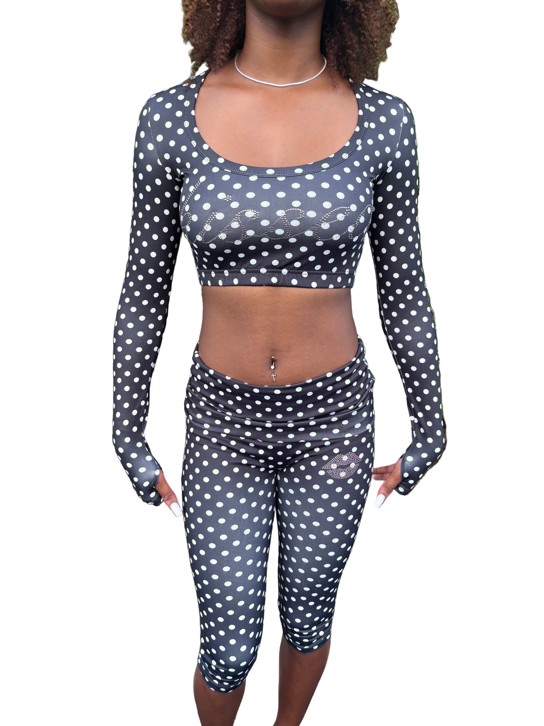 kiss polka dot top